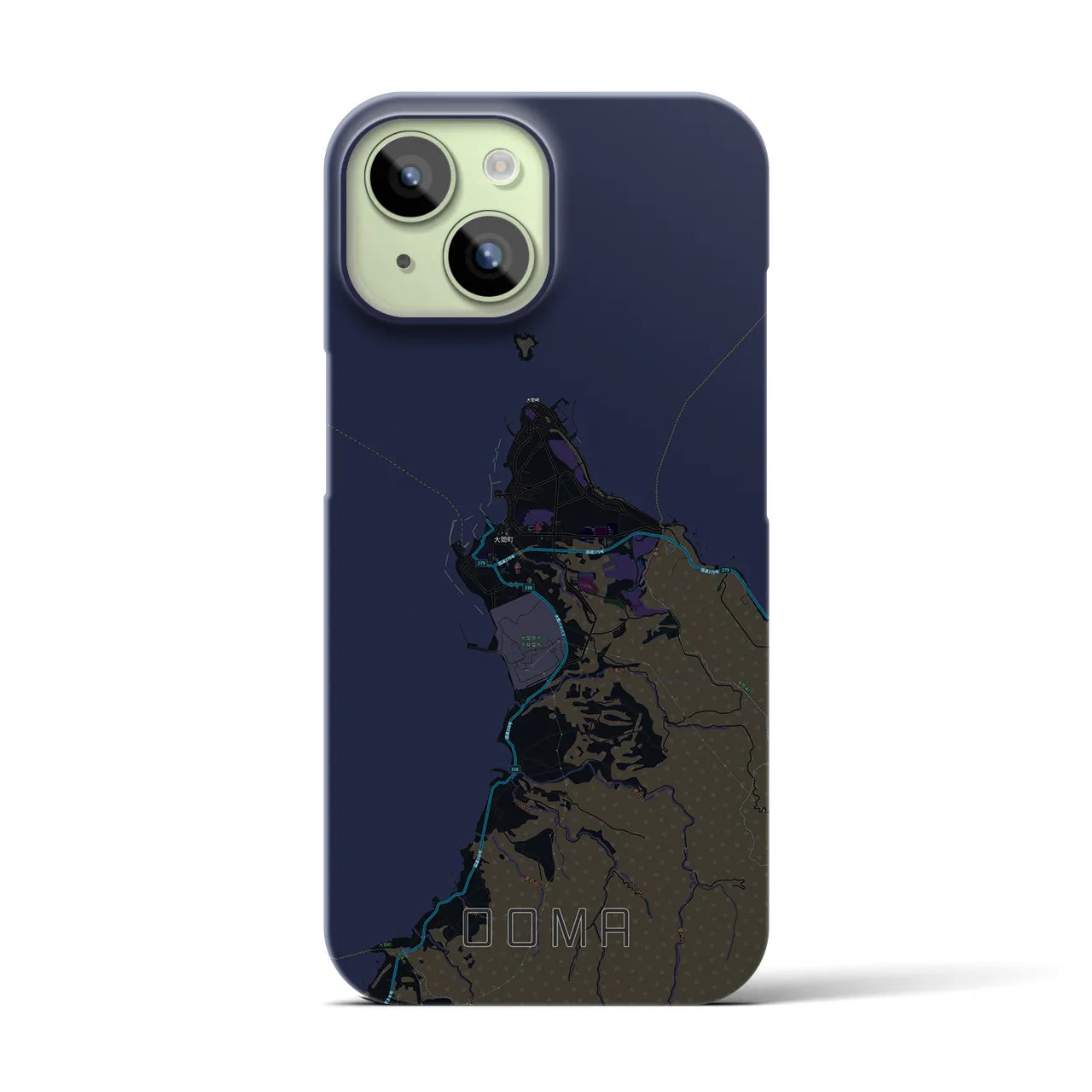 【大間(青森県)】地図柄iPhoneケース(バックカバータイプ)