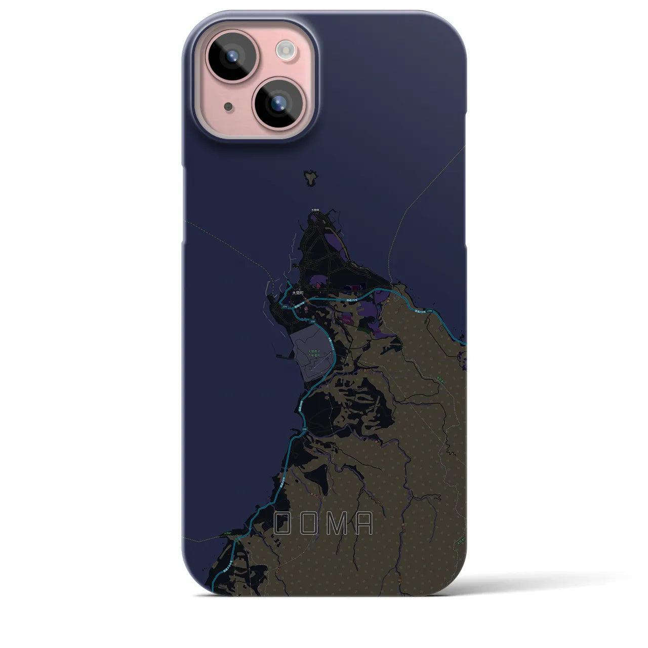 【大間(青森県)】地図柄iPhoneケース(バックカバータイプ)