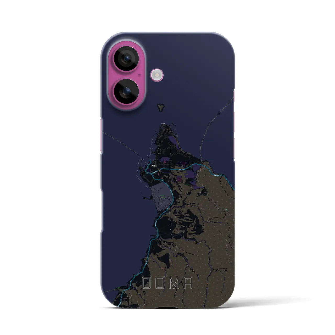 【大間(青森県)】地図柄iPhoneケース(バックカバータイプ)