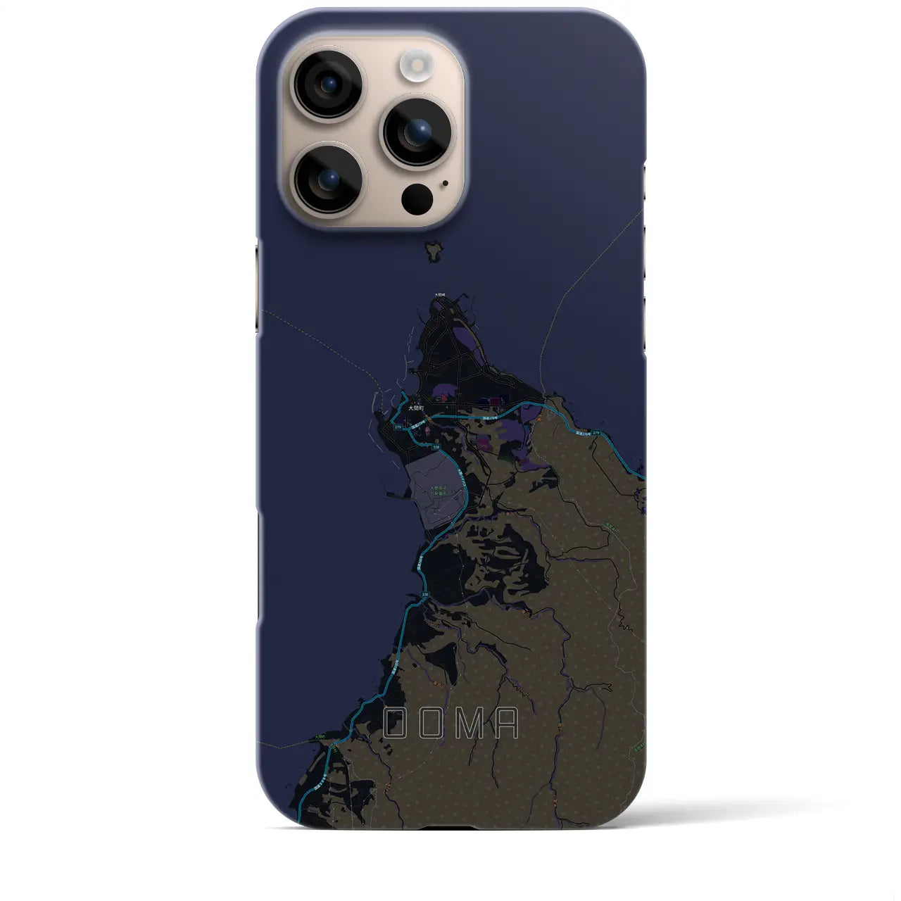 【大間(青森県)】地図柄iPhoneケース(バックカバータイプ)