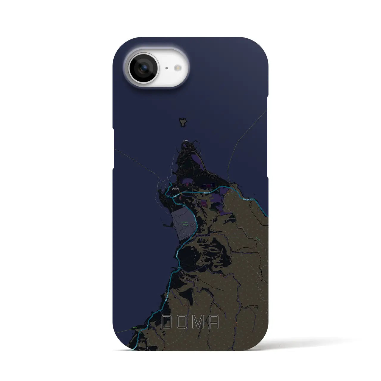 【大間(青森県)】地図柄iPhoneケース(バックカバータイプ)