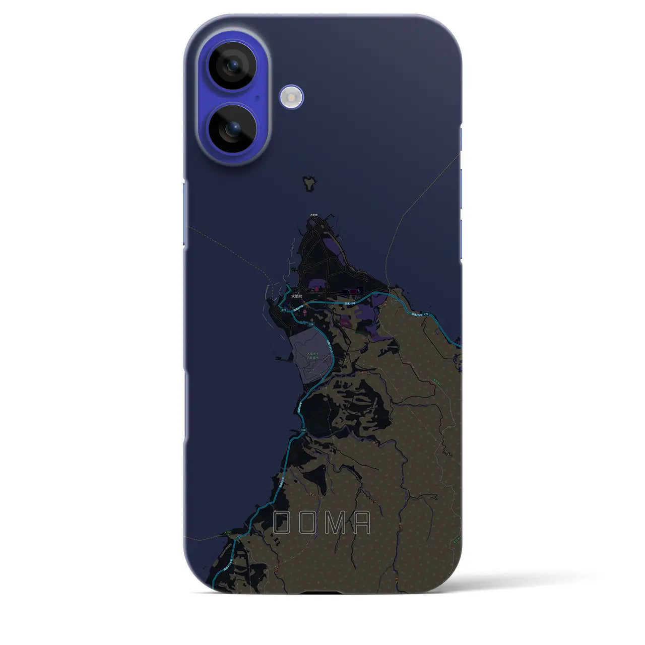 【大間(青森県)】地図柄iPhoneケース(バックカバータイプ)