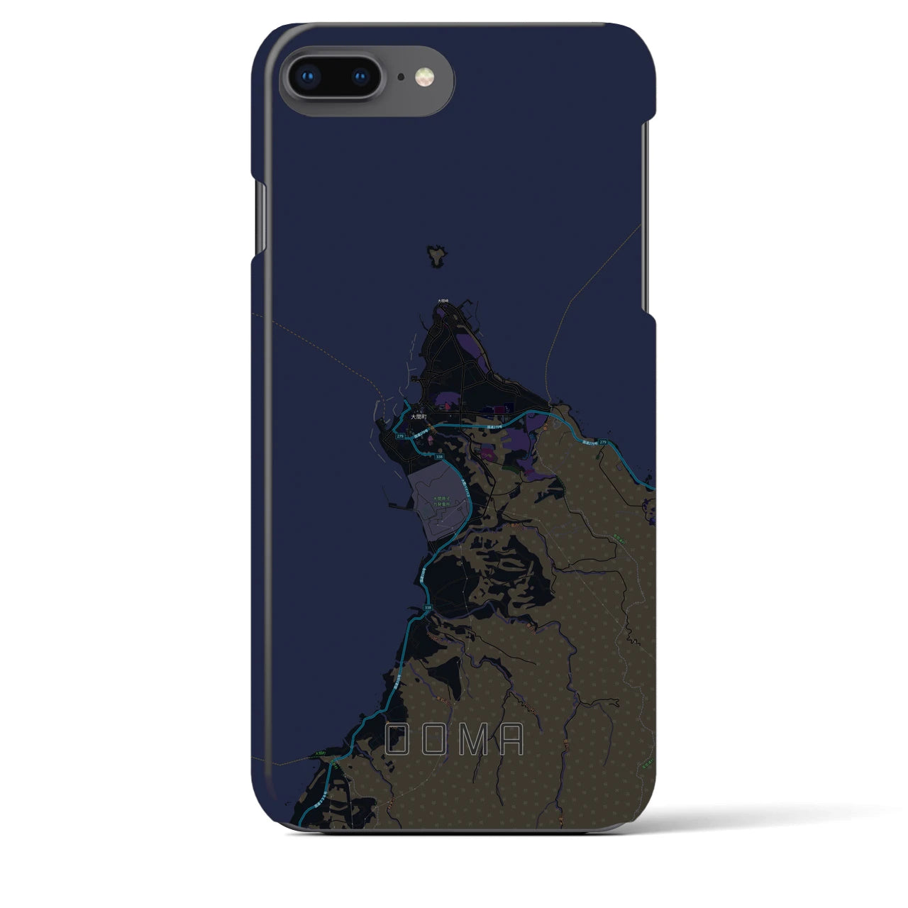 【大間(青森県)】地図柄iPhoneケース(バックカバータイプ)