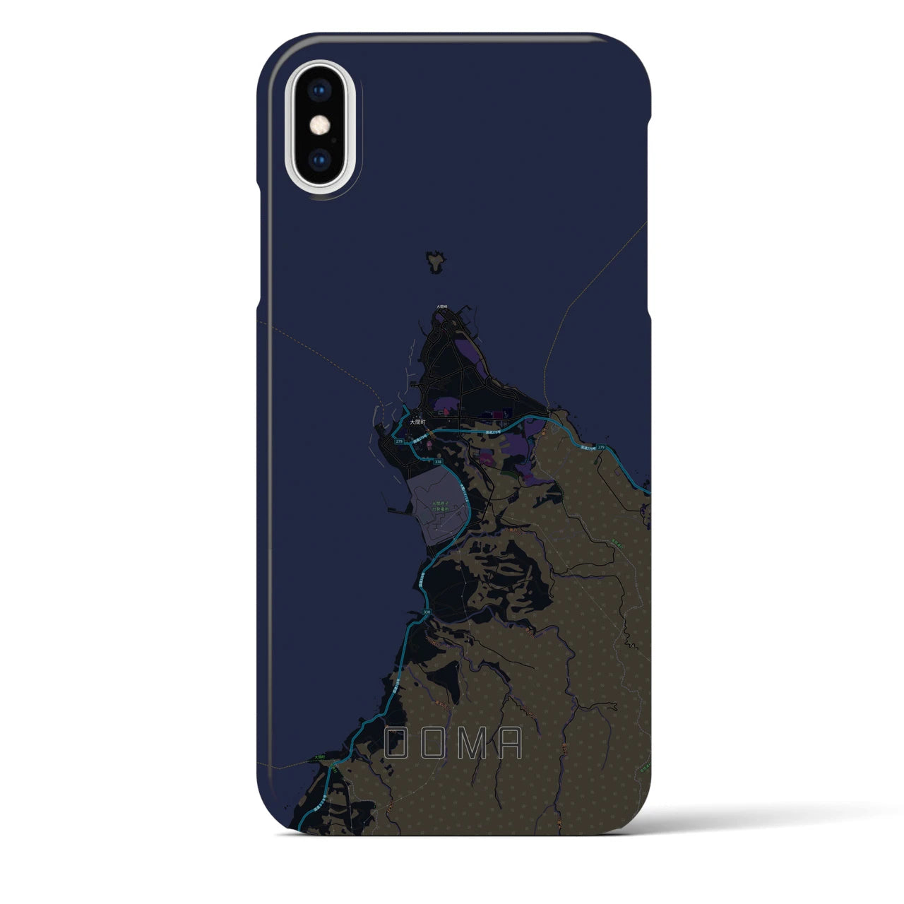 【大間(青森県)】地図柄iPhoneケース(バックカバータイプ)