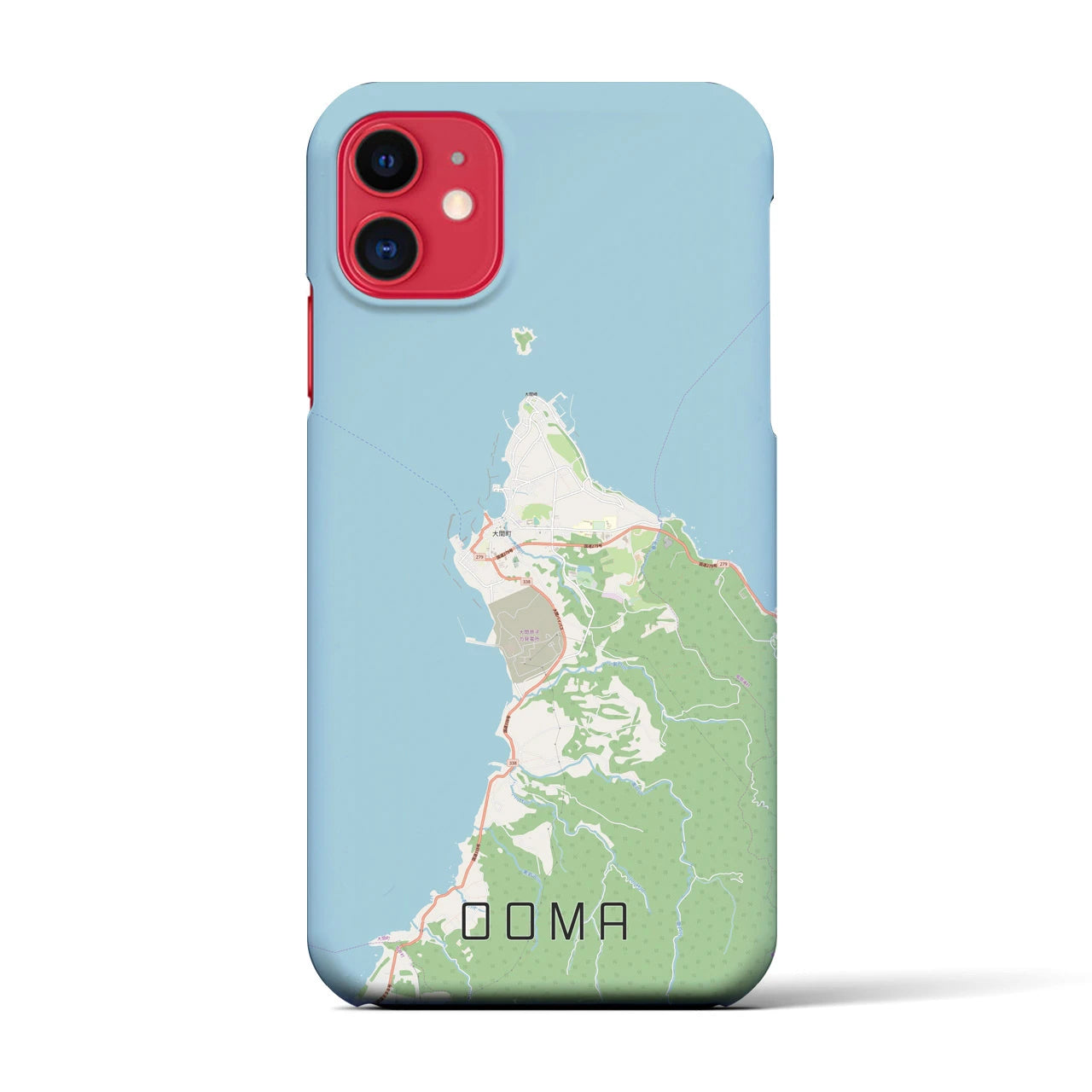【大間(青森県)】地図柄iPhoneケース(バックカバータイプ)