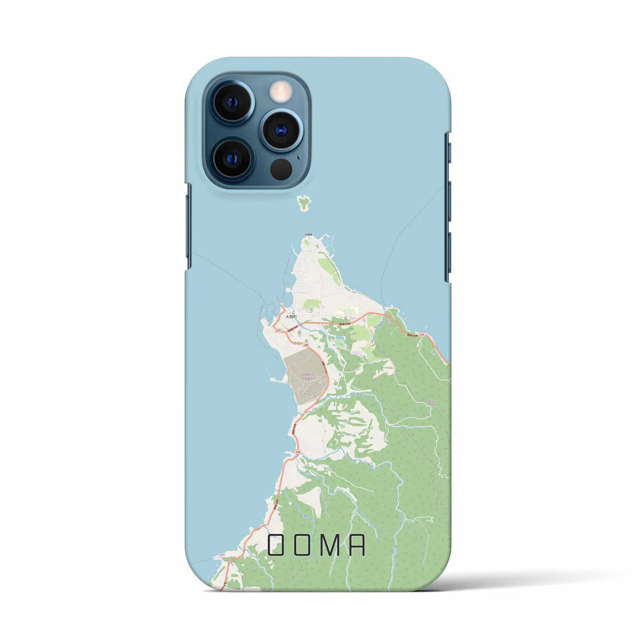 【大間(青森県)】地図柄iPhoneケース(バックカバータイプ)