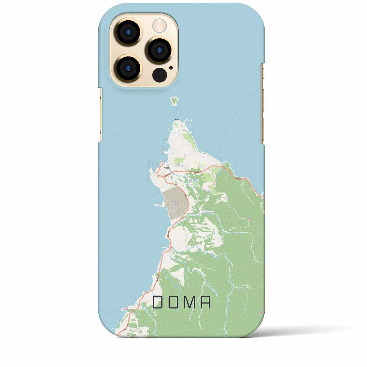 【大間(青森県)】地図柄iPhoneケース(バックカバータイプ)
