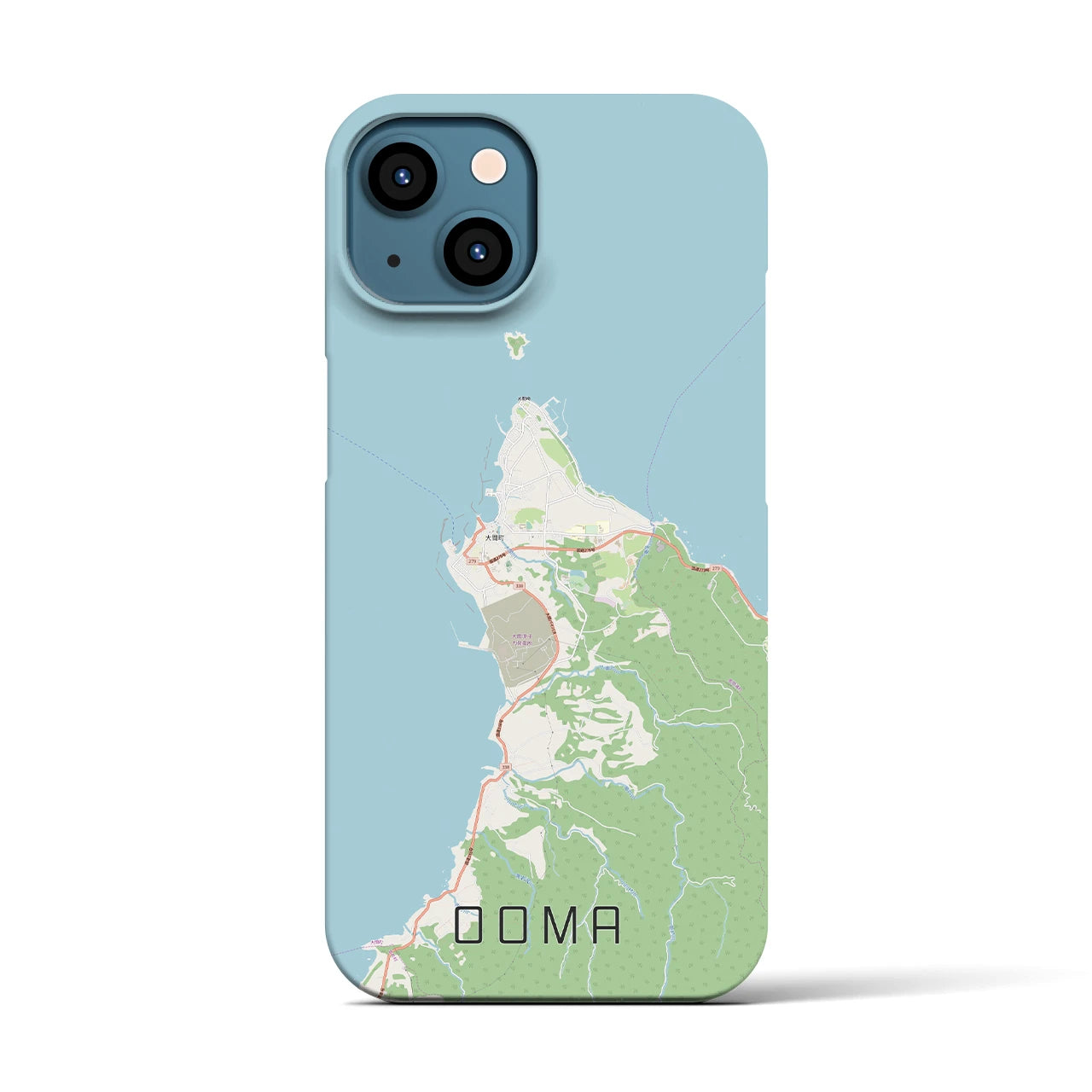 【大間(青森県)】地図柄iPhoneケース(バックカバータイプ)