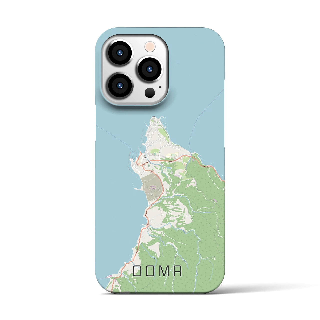 【大間(青森県)】地図柄iPhoneケース(バックカバータイプ)