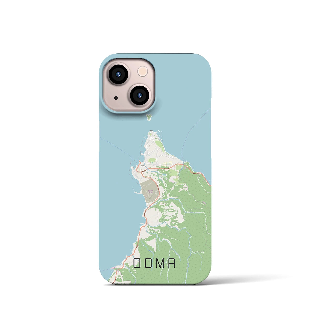 【大間(青森県)】地図柄iPhoneケース(バックカバータイプ)