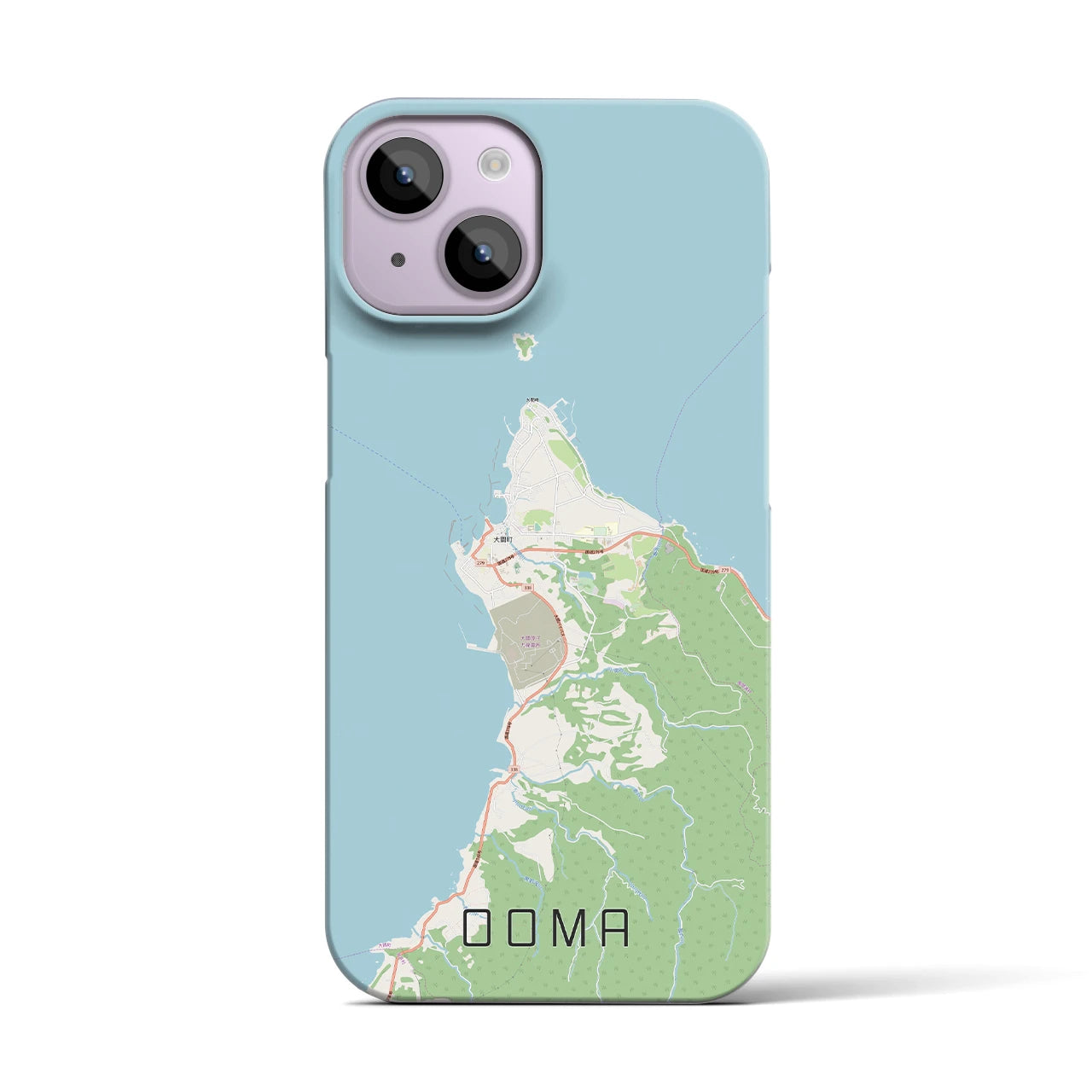 【大間(青森県)】地図柄iPhoneケース(バックカバータイプ)