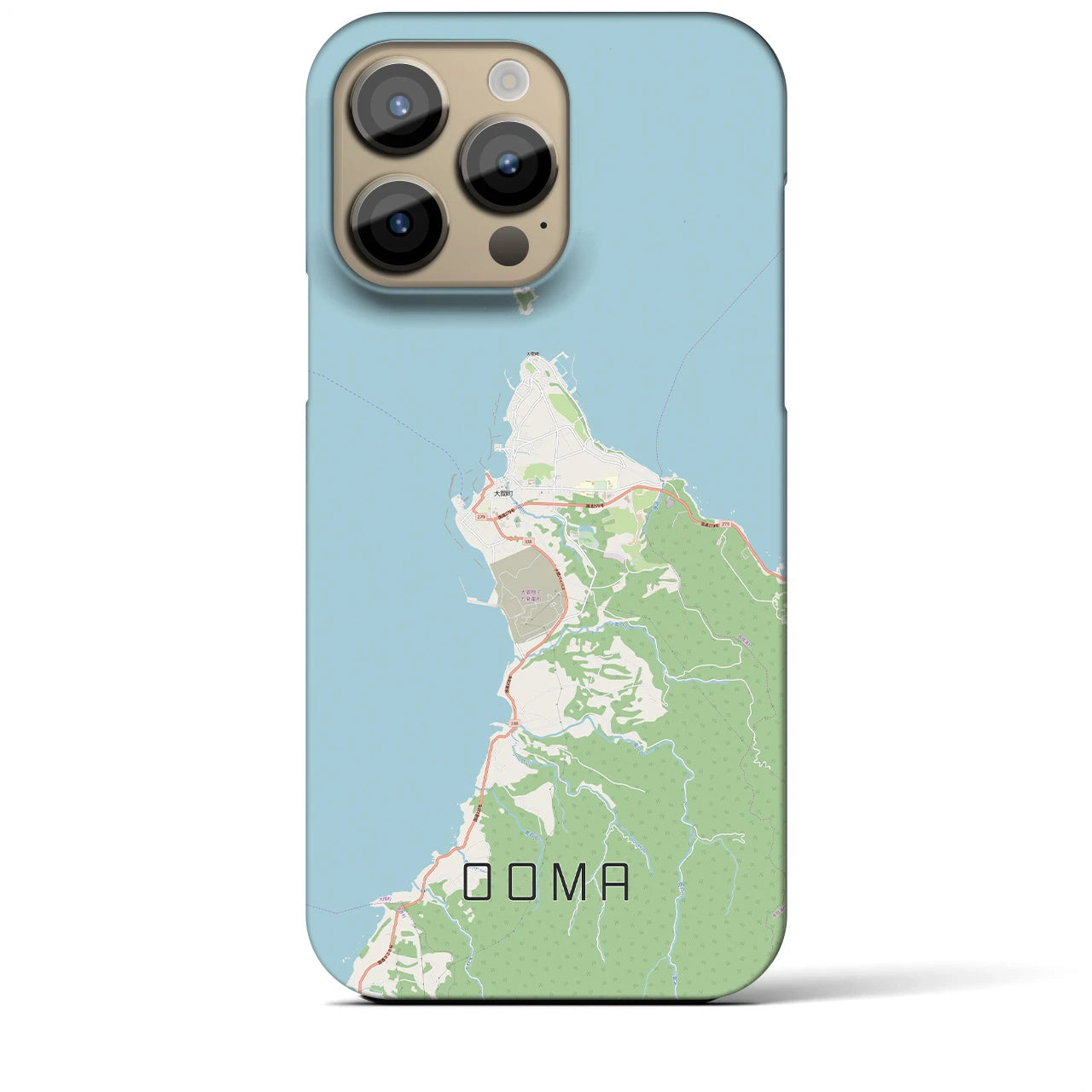 【大間(青森県)】地図柄iPhoneケース(バックカバータイプ)