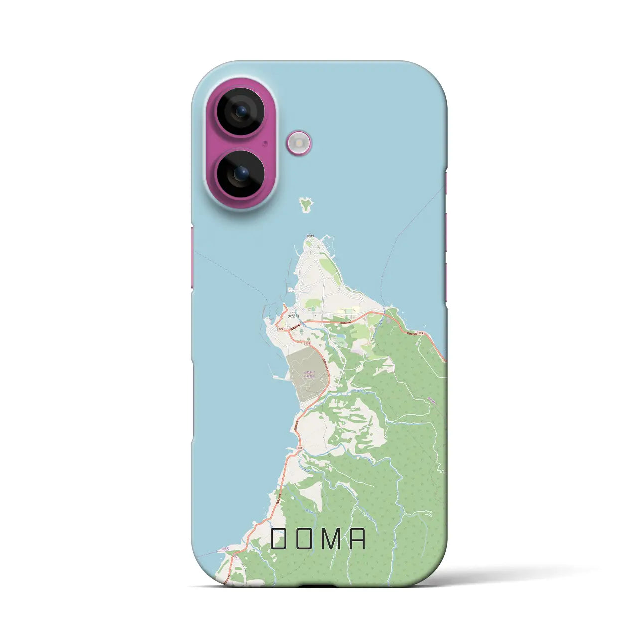 【大間(青森県)】地図柄iPhoneケース(バックカバータイプ)