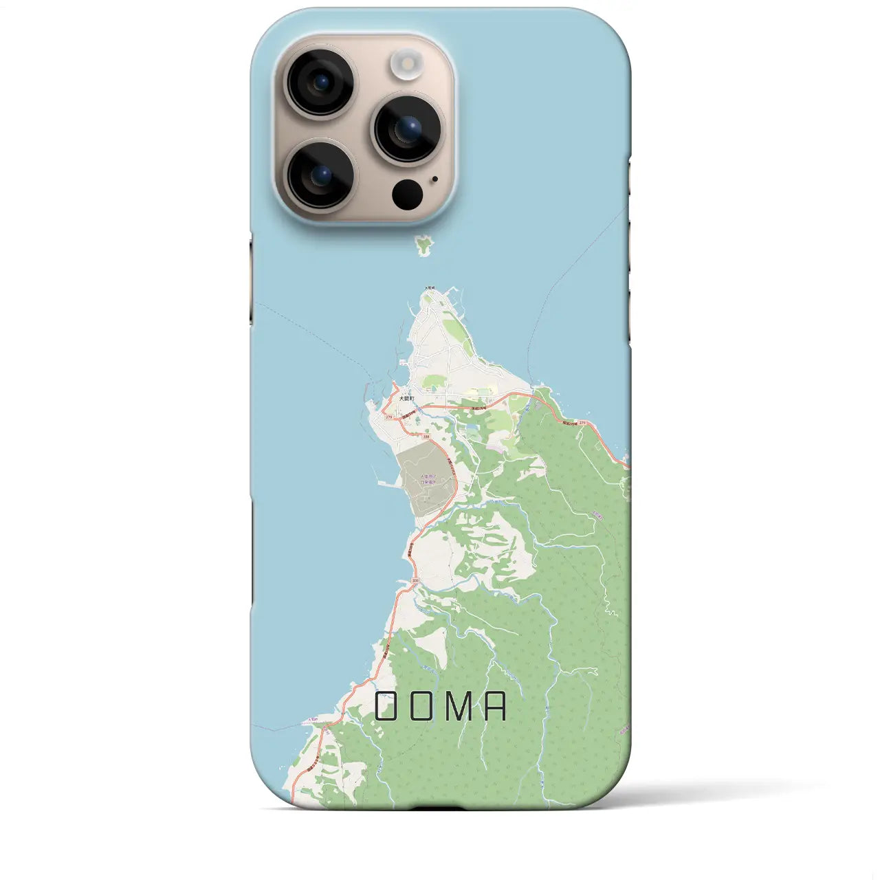 【大間(青森県)】地図柄iPhoneケース(バックカバータイプ)