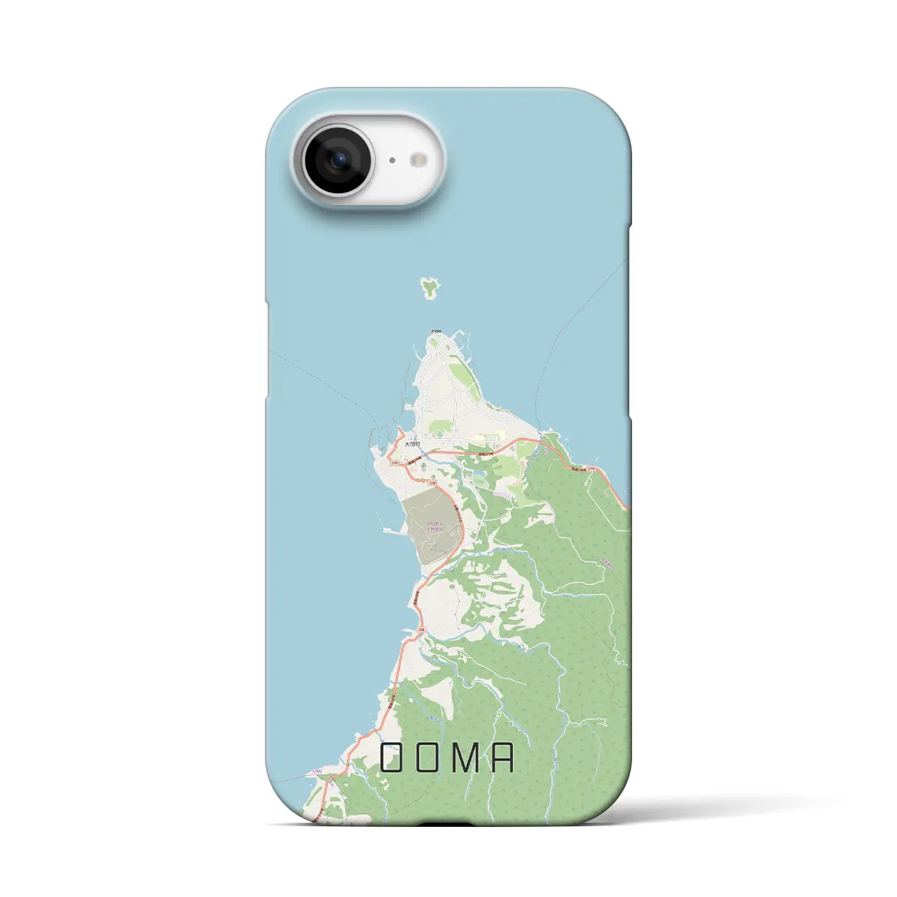 【大間(青森県)】地図柄iPhoneケース(バックカバータイプ)