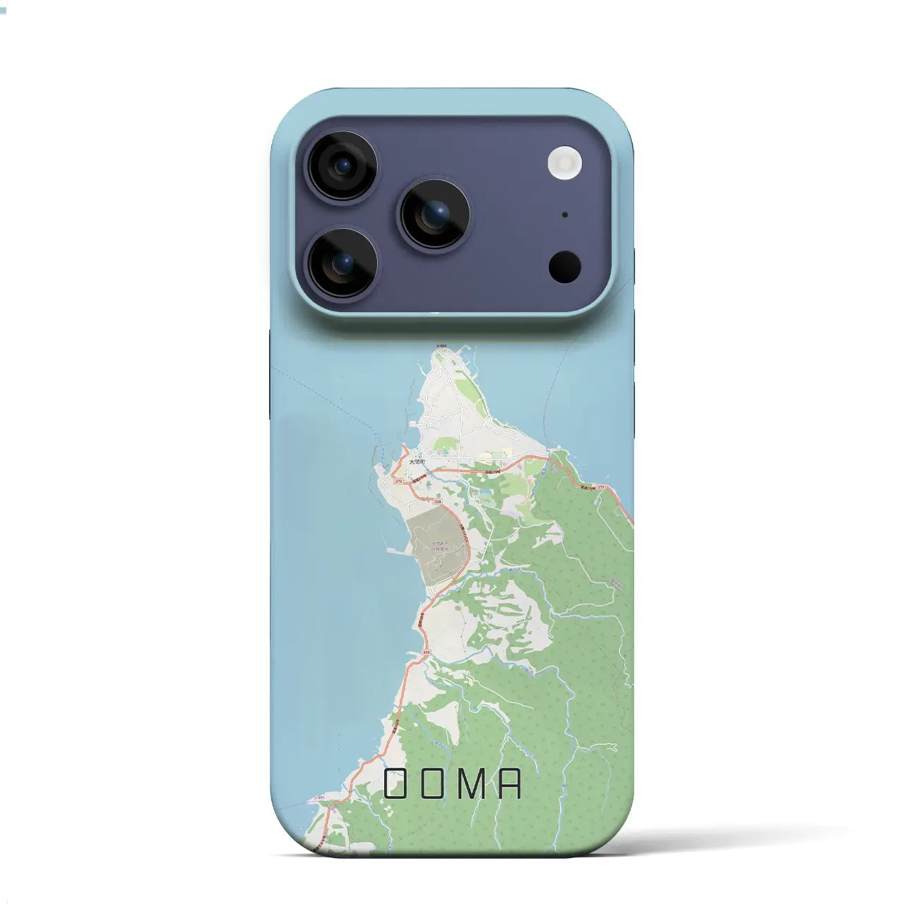 【大間(青森県)】地図柄iPhoneケース(バックカバータイプ)