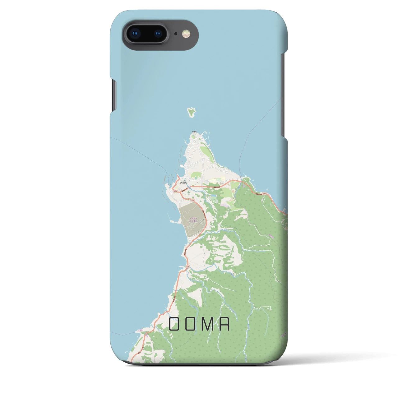 【大間(青森県)】地図柄iPhoneケース(バックカバータイプ)
