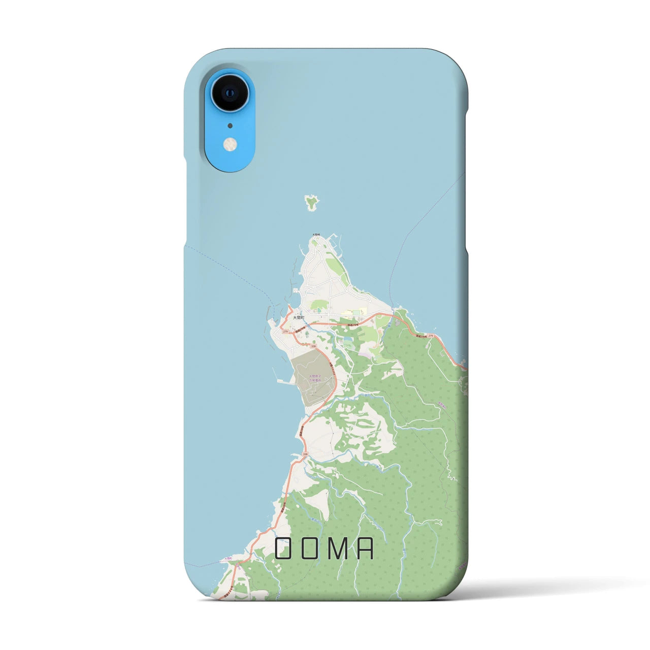 【大間(青森県)】地図柄iPhoneケース(バックカバータイプ)