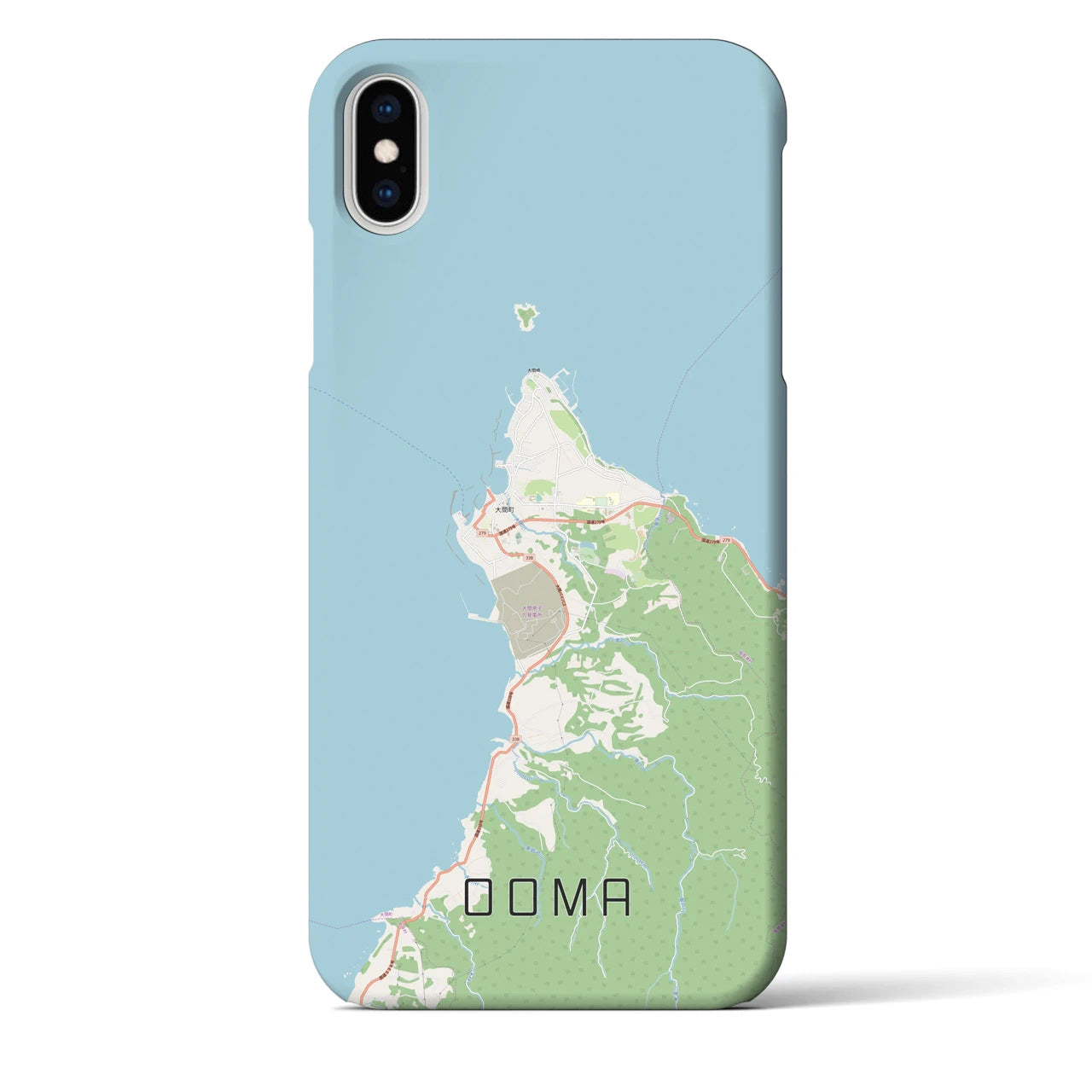 【大間(青森県)】地図柄iPhoneケース(バックカバータイプ)