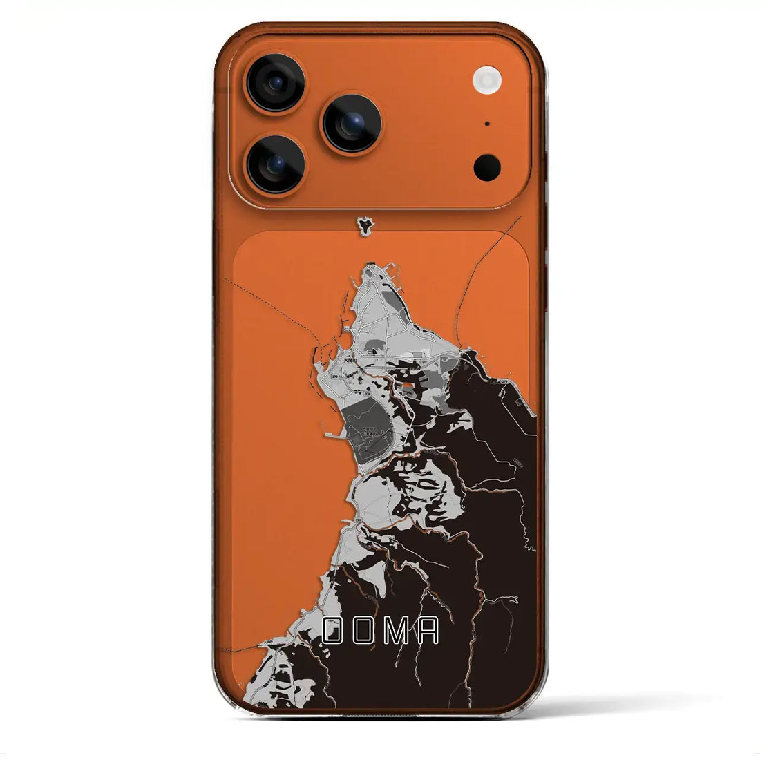 【大間(青森県)】地図柄iPhoneケース(クリアタイプ)