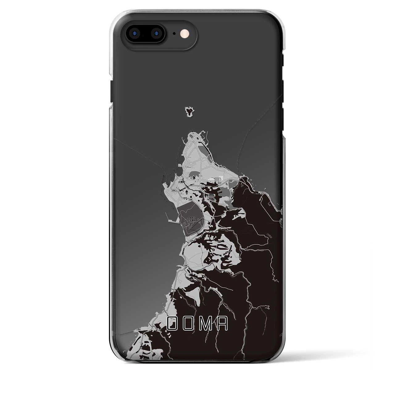 【大間(青森県)】地図柄iPhoneケース(クリアタイプ)