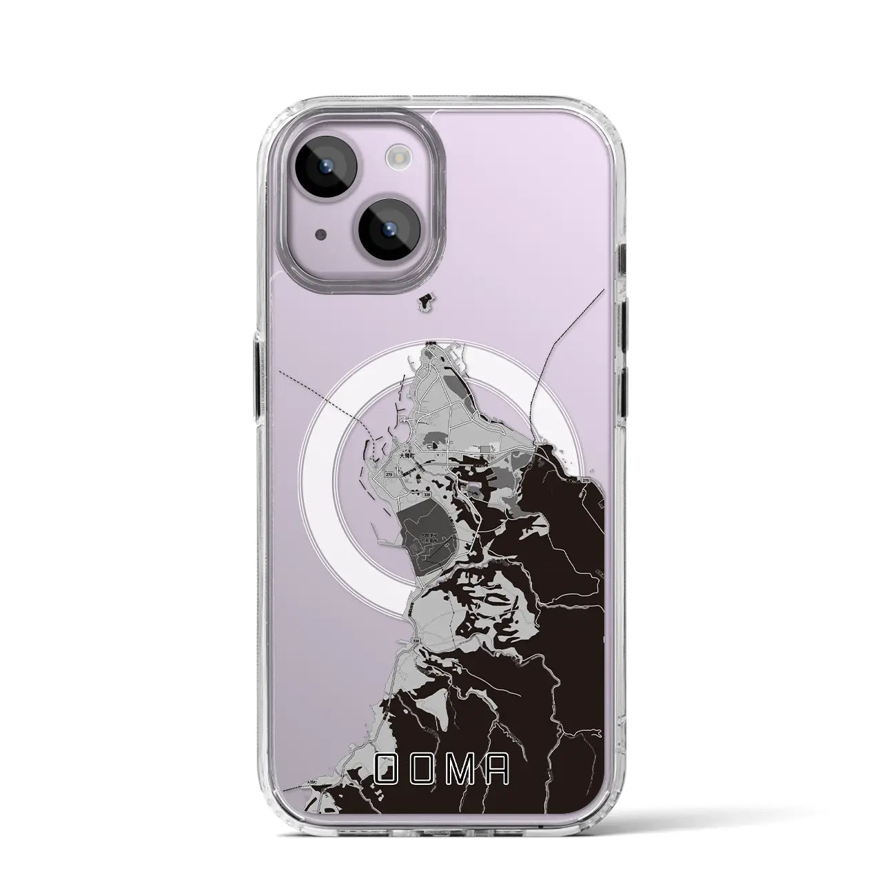 【大間(青森県)】地図柄iPhoneケース(MagSafeタイプ)