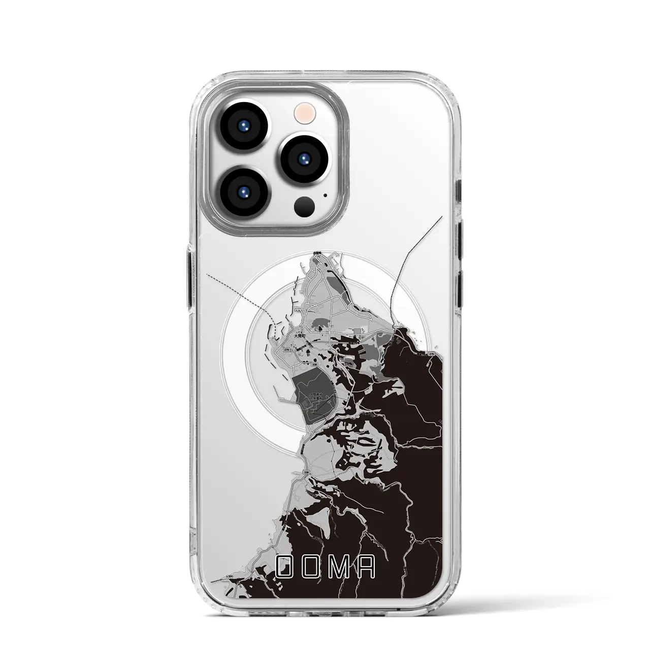 【大間(青森県)】地図柄iPhoneケース(MagSafeタイプ)