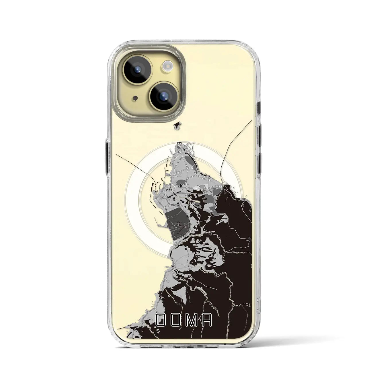 【大間(青森県)】地図柄iPhoneケース(MagSafeタイプ)