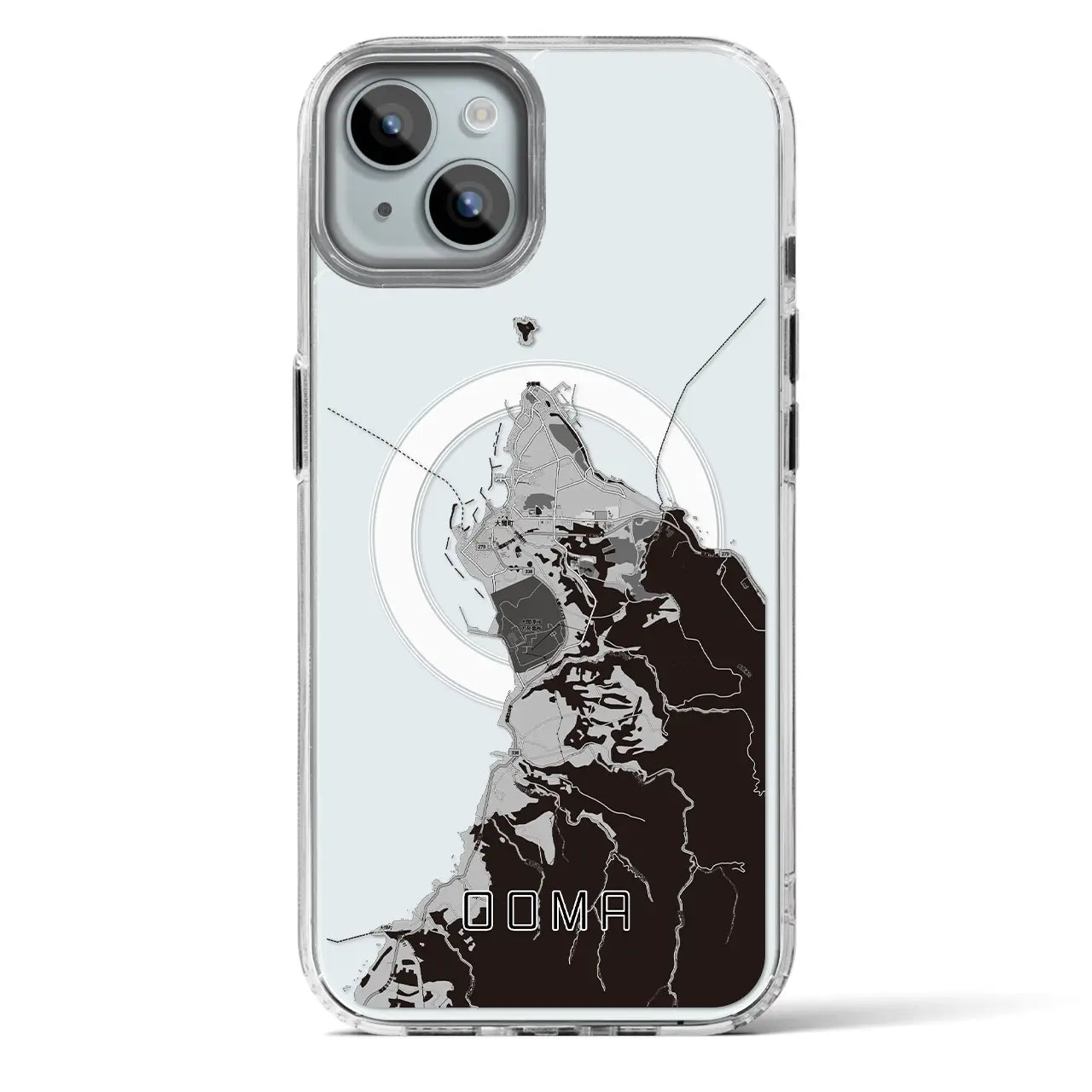 【大間(青森県)】地図柄iPhoneケース(MagSafeタイプ)