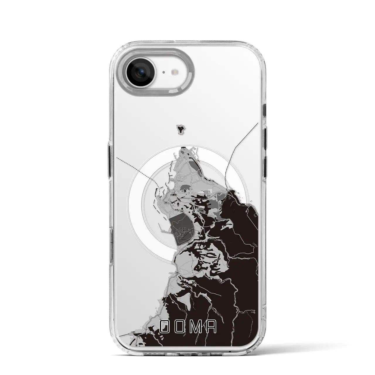 【大間(青森県)】地図柄iPhoneケース(MagSafeタイプ)