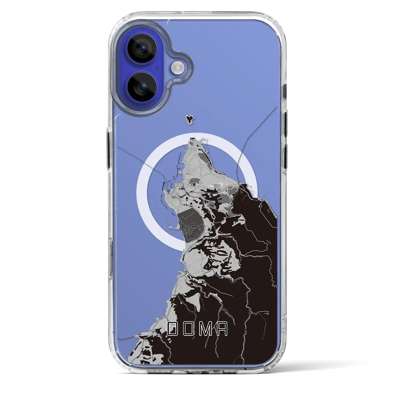 【大間(青森県)】地図柄iPhoneケース(MagSafeタイプ)