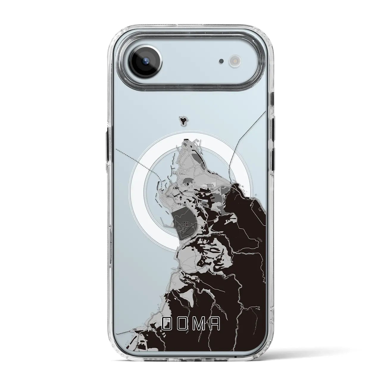 【大間(青森県)】地図柄iPhoneケース(MagSafeタイプ)