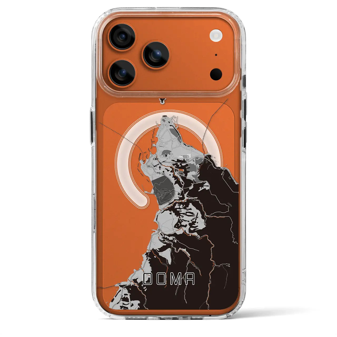 【大間(青森県)】地図柄iPhoneケース(MagSafeタイプ)