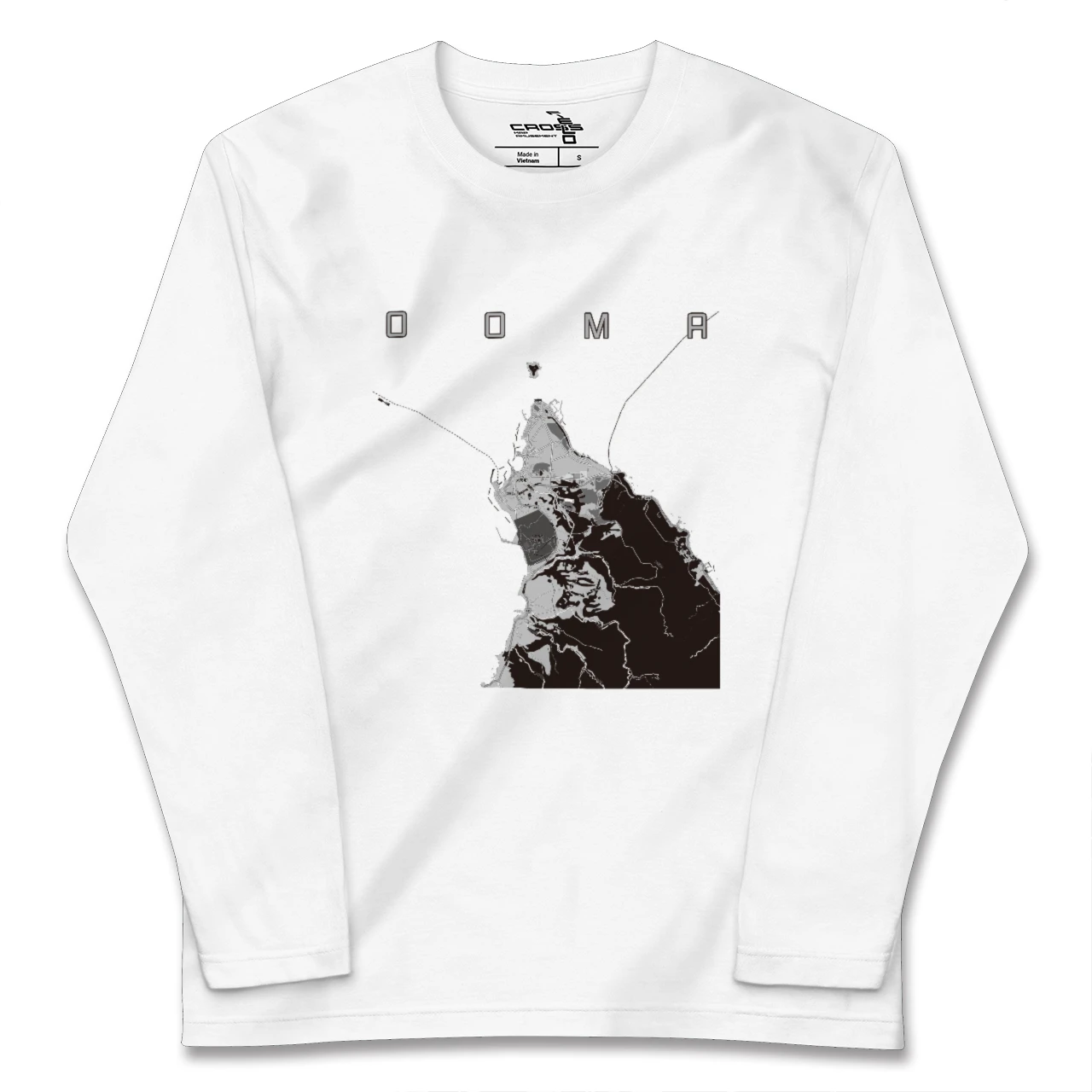 【大間(青森県)】地図柄ロングスリーブTシャツ