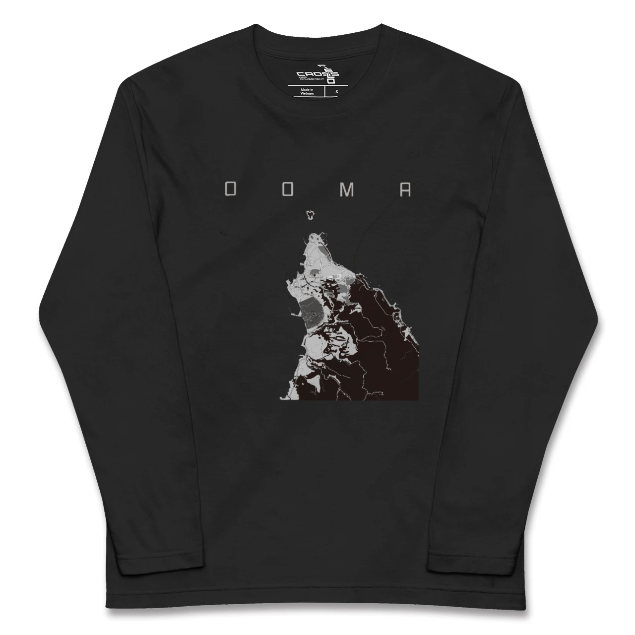 【大間(青森県)】地図柄ロングスリーブTシャツ