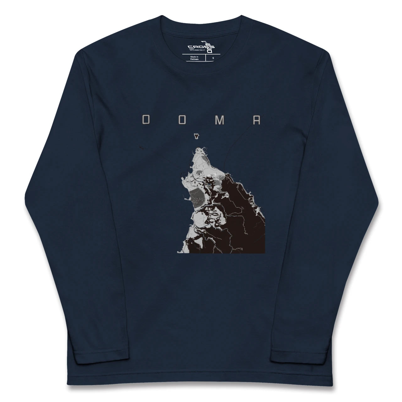 【大間(青森県)】地図柄ロングスリーブTシャツ