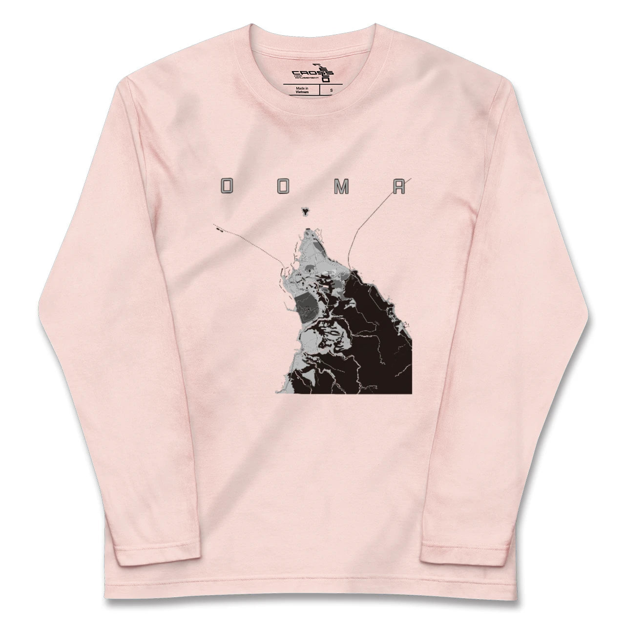 【大間(青森県)】地図柄ロングスリーブTシャツ