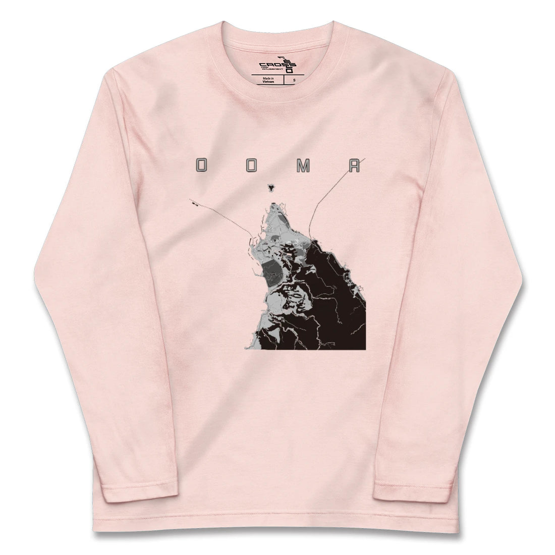 【大間(青森県)】地図柄ロングスリーブTシャツ