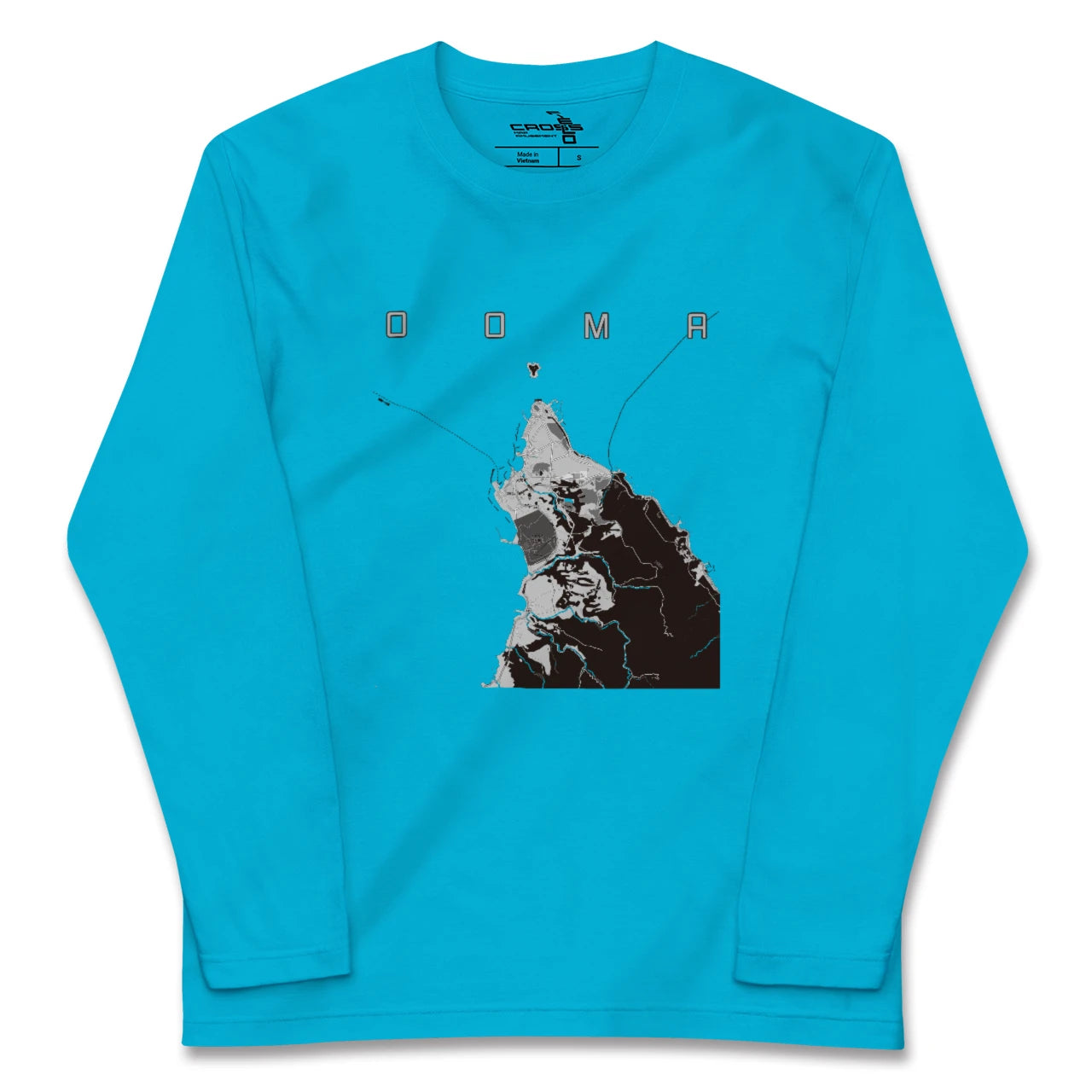 【大間(青森県)】地図柄ロングスリーブTシャツ