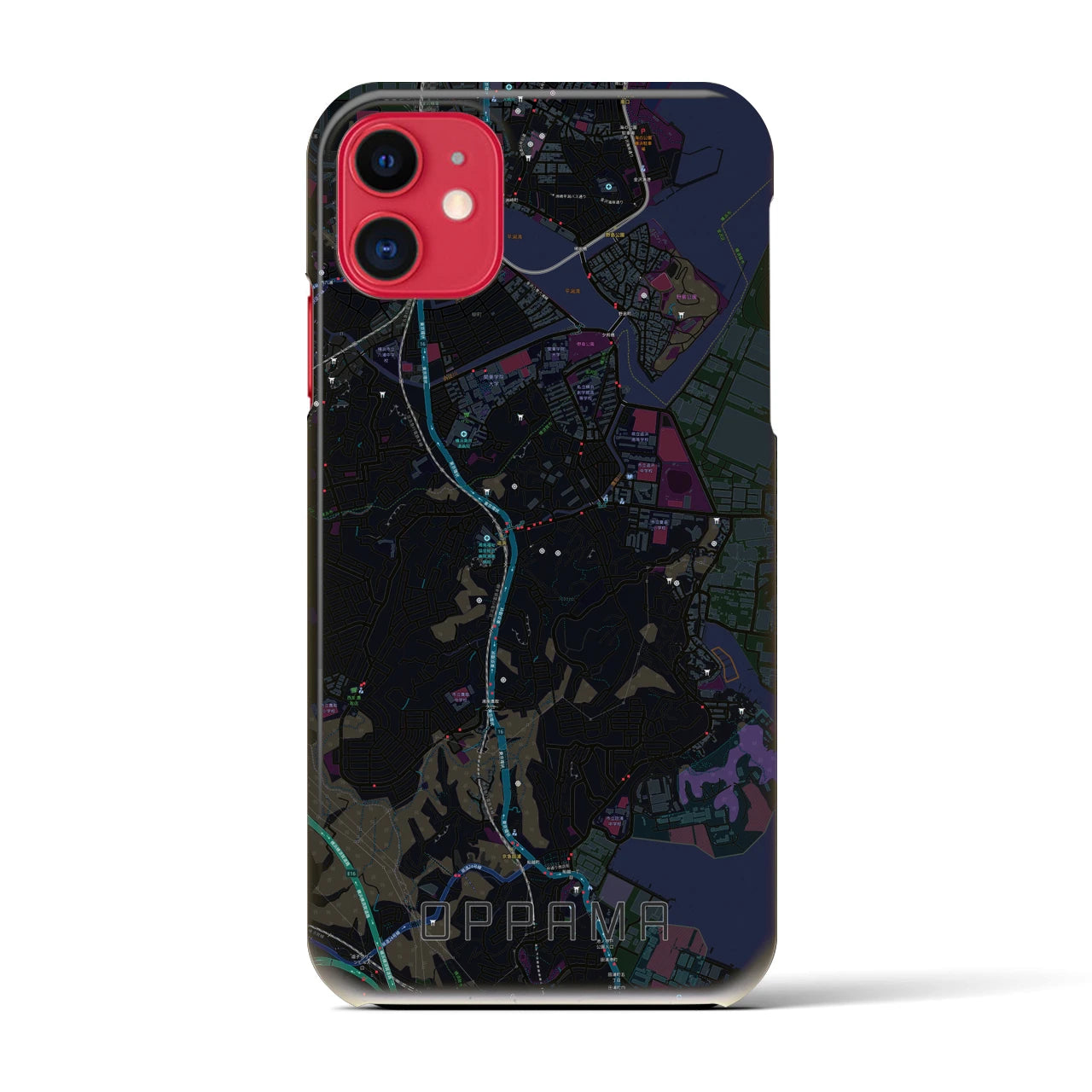 【追浜(神奈川県)】地図柄iPhoneケース(バックカバータイプ)