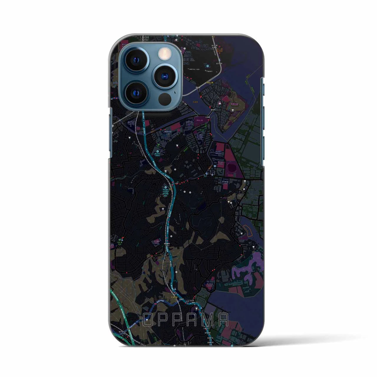 【追浜(神奈川県)】地図柄iPhoneケース(バックカバータイプ)