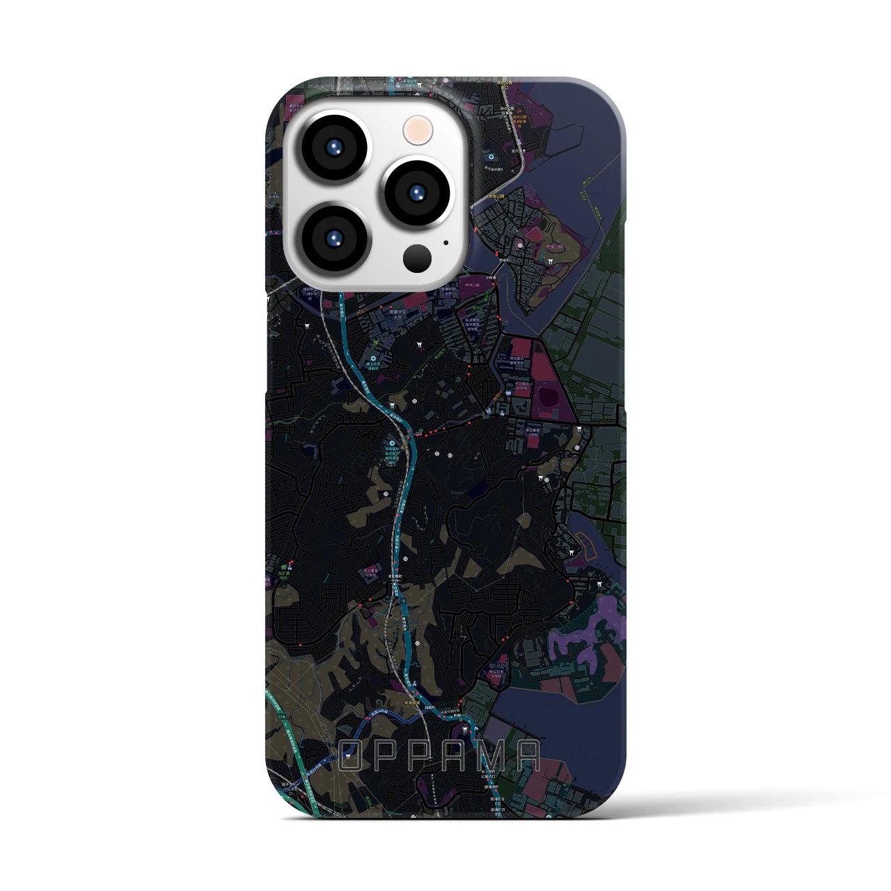 【追浜(神奈川県)】地図柄iPhoneケース(バックカバータイプ)
