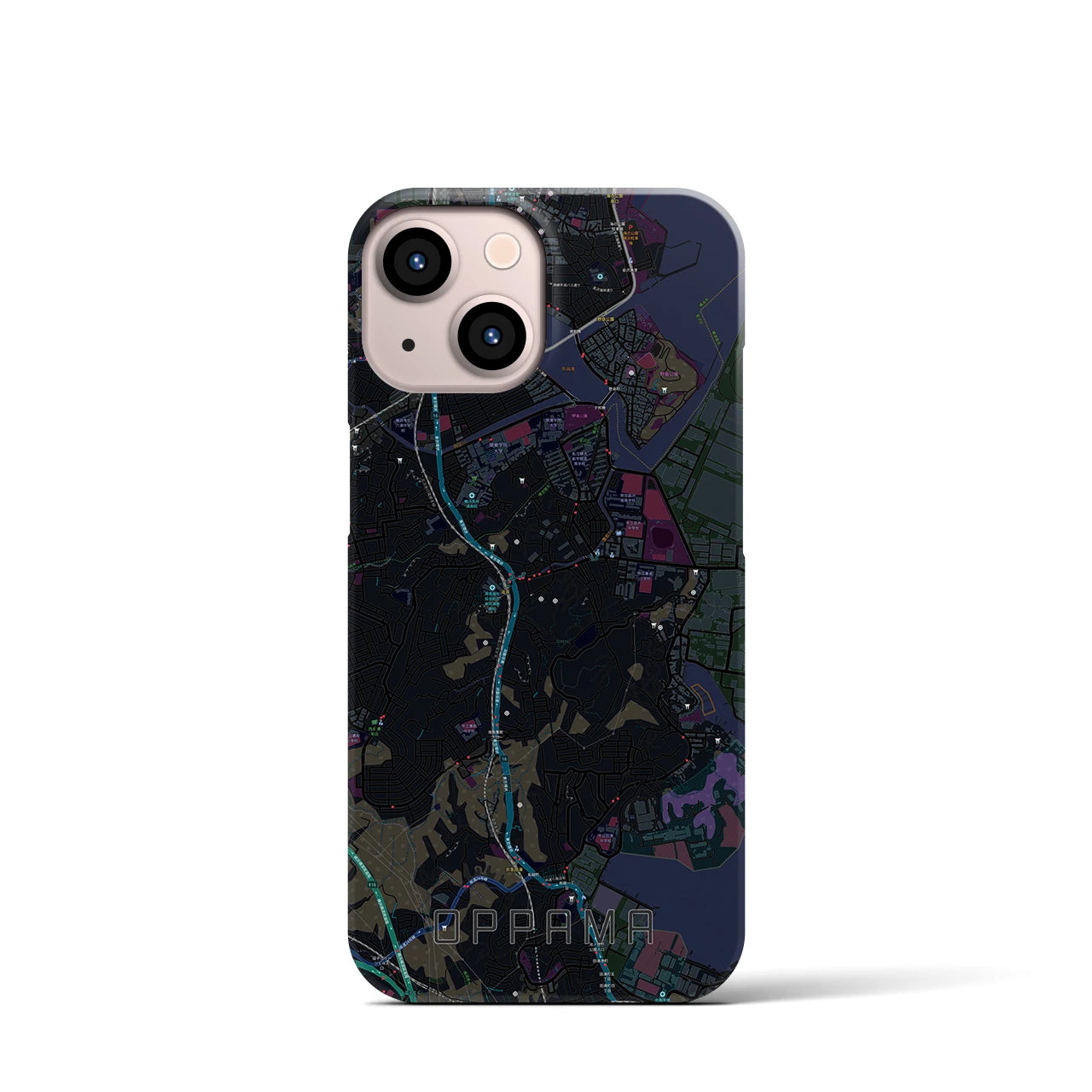 【追浜(神奈川県)】地図柄iPhoneケース(バックカバータイプ)