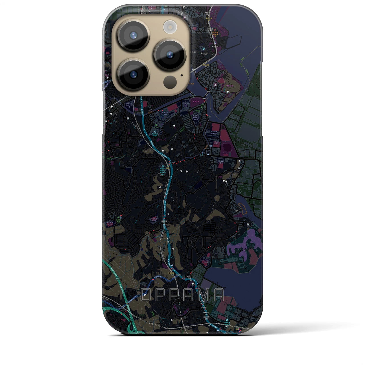 【追浜(神奈川県)】地図柄iPhoneケース(バックカバータイプ)
