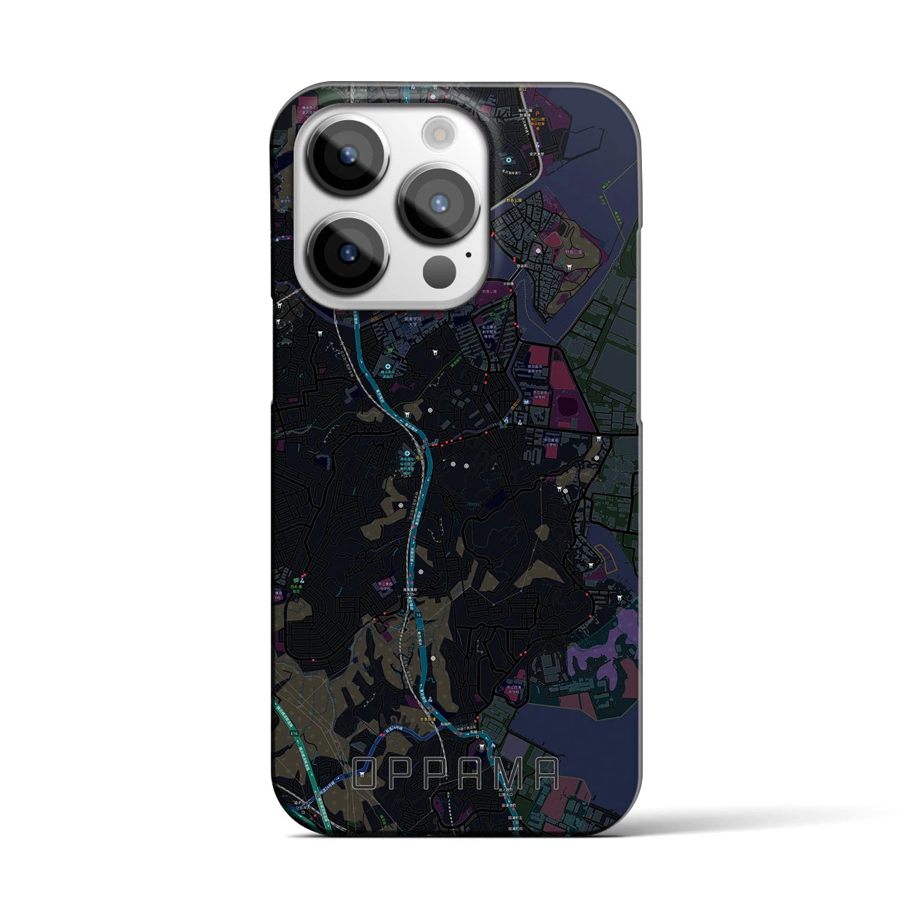 【追浜(神奈川県)】地図柄iPhoneケース(バックカバータイプ)