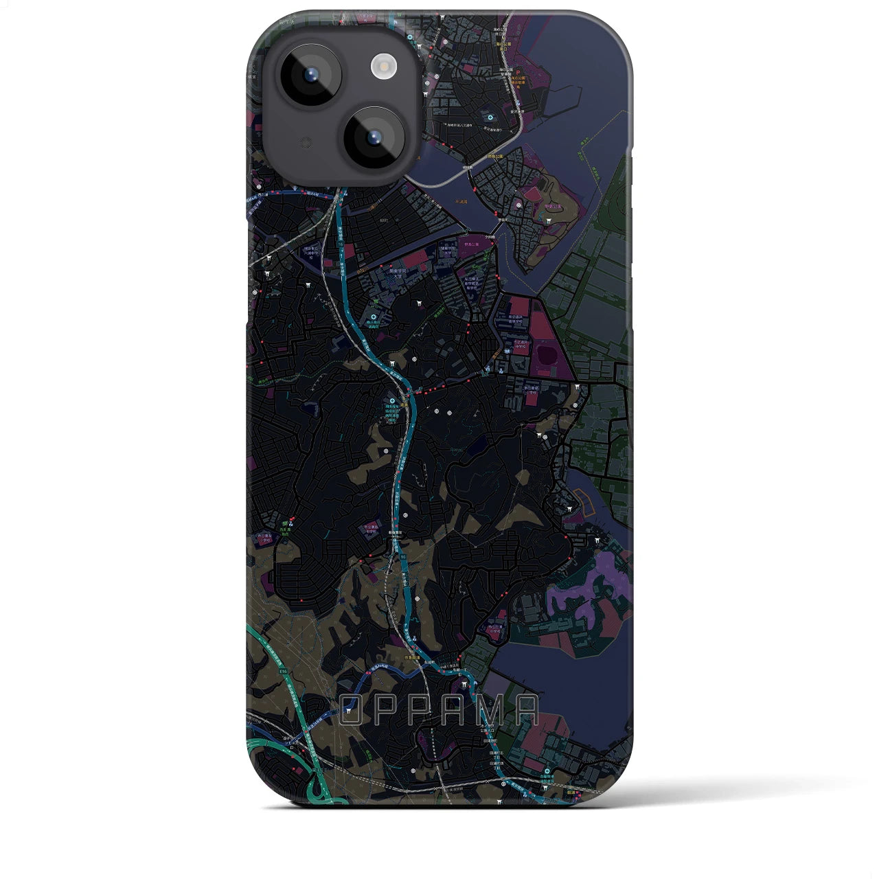 【追浜(神奈川県)】地図柄iPhoneケース(バックカバータイプ)