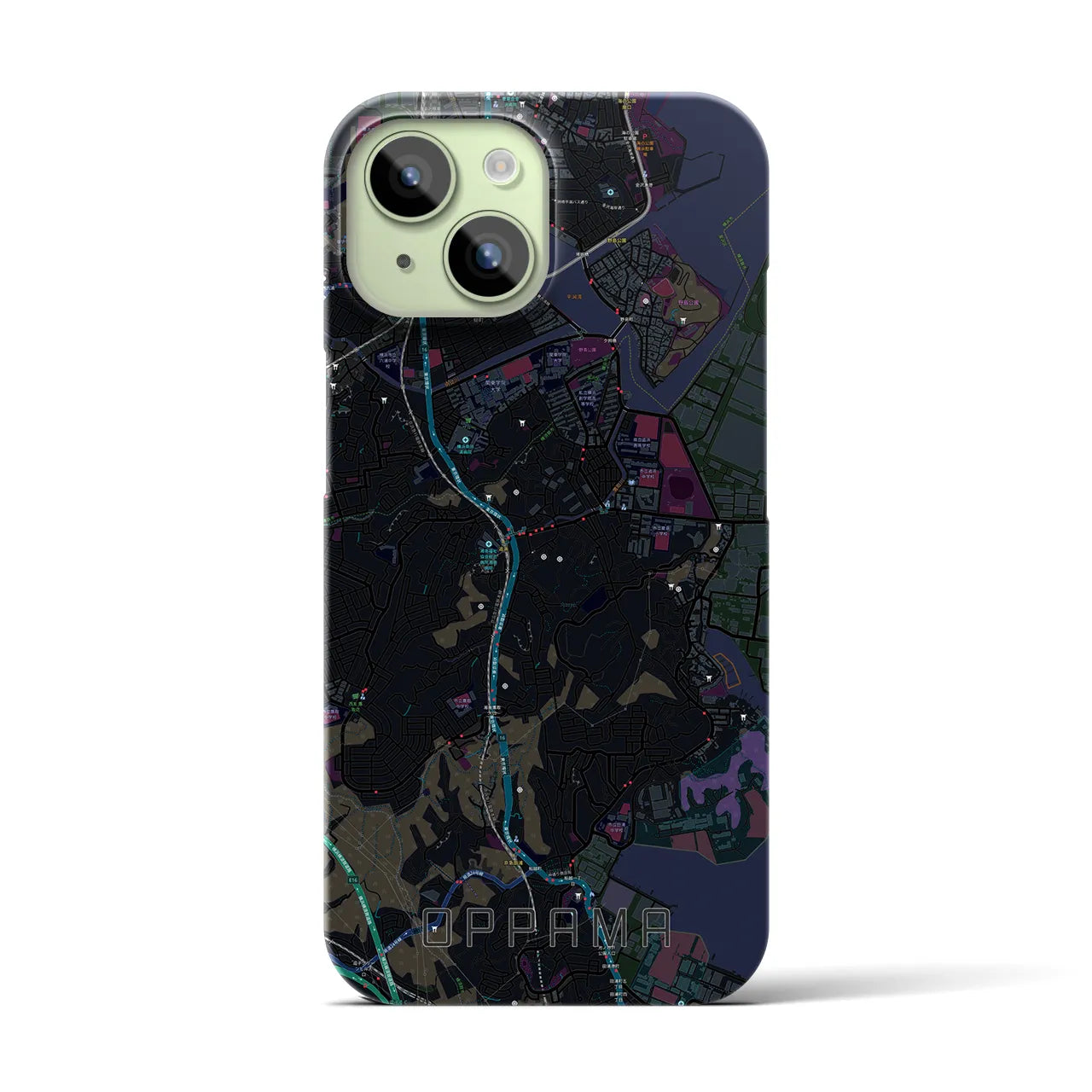 【追浜(神奈川県)】地図柄iPhoneケース(バックカバータイプ)