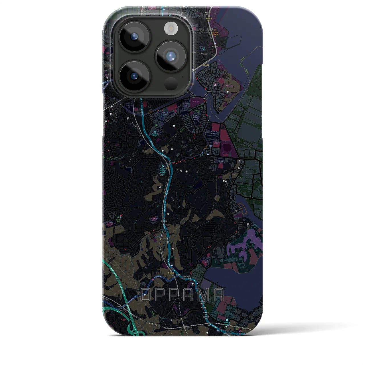 【追浜(神奈川県)】地図柄iPhoneケース(バックカバータイプ)