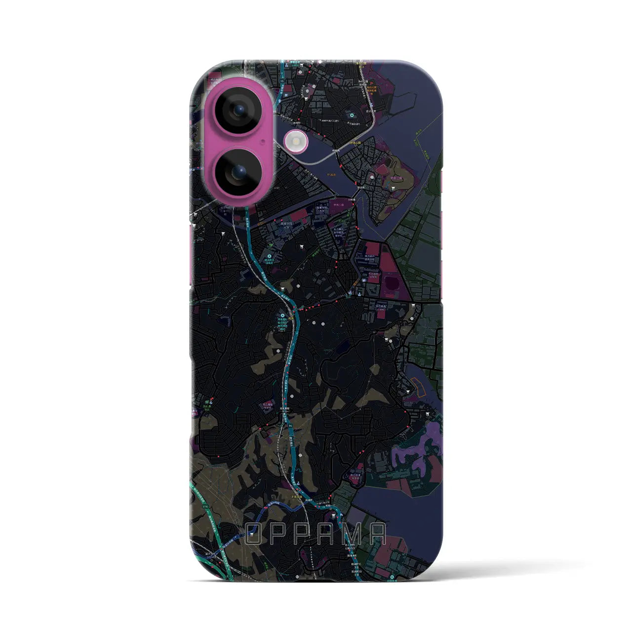 【追浜(神奈川県)】地図柄iPhoneケース(バックカバータイプ)
