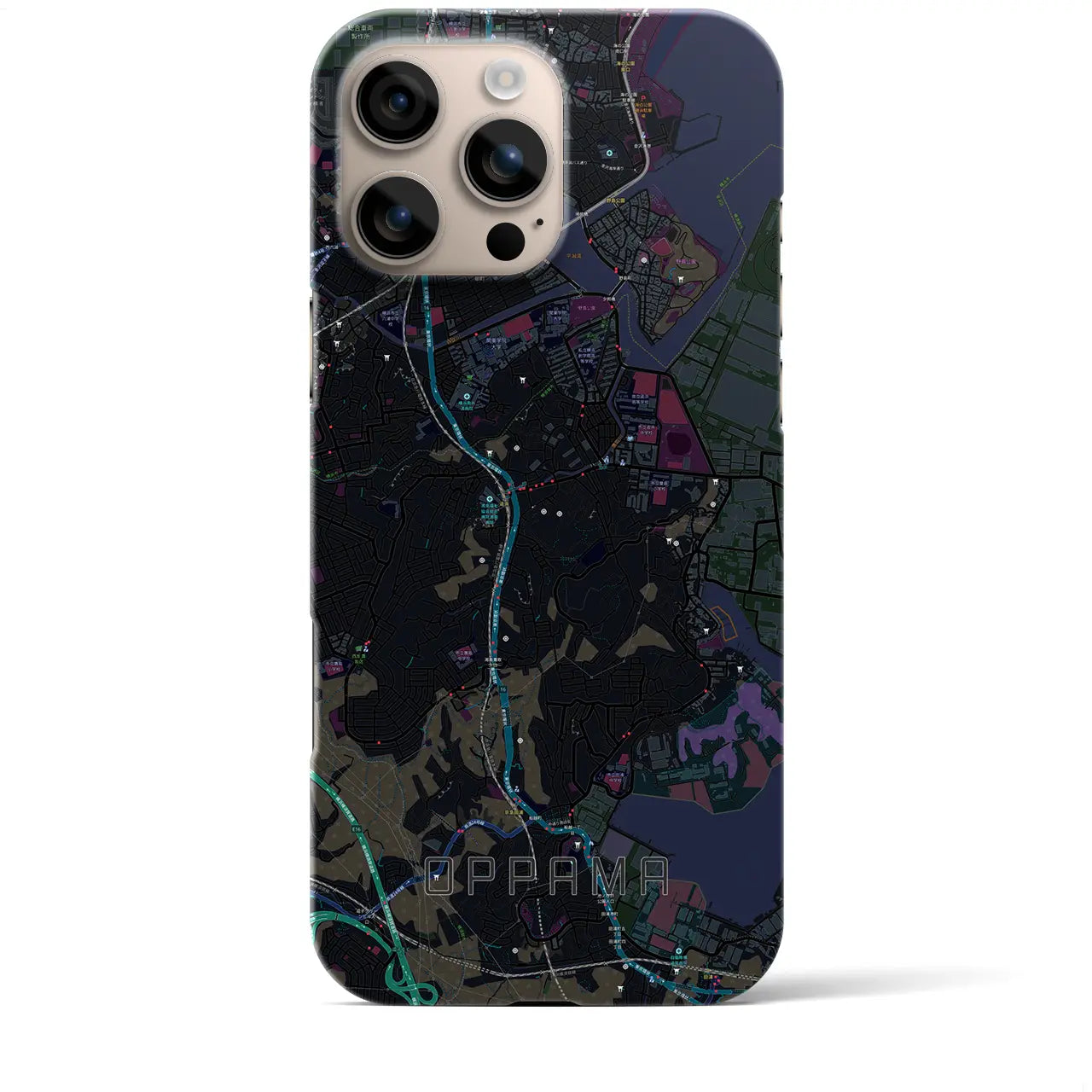【追浜(神奈川県)】地図柄iPhoneケース(バックカバータイプ)